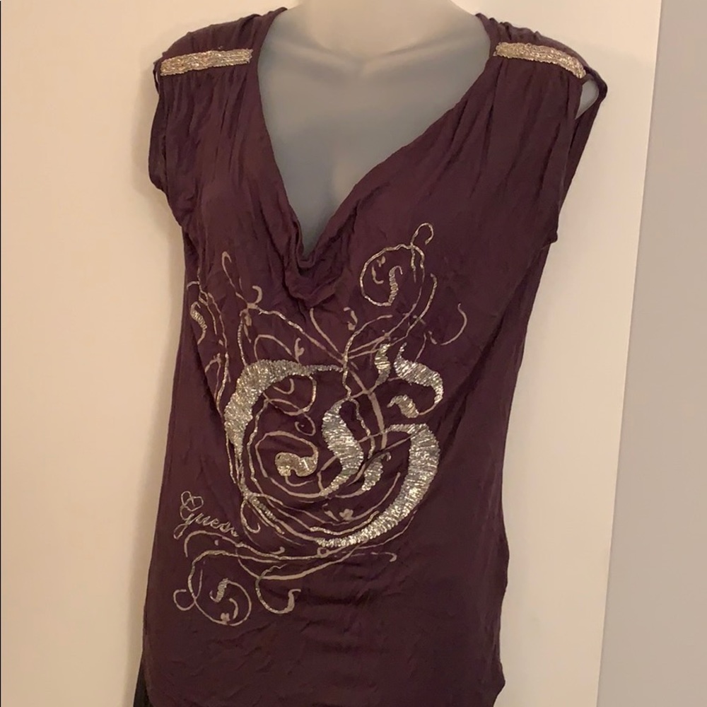 Guess Super Metallic Tee Shirt